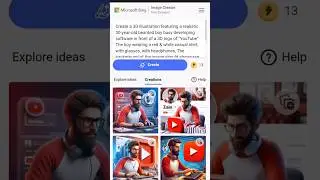 How to create 3D ai social media image's using bing|YouTube trending ai images 