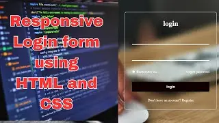 Login form using html and css | responsive login form