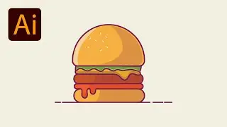 Clip art Burger vector design for beginners || Adobe illustrator Tutorial 🔥🔥