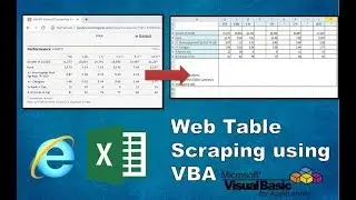 Web Scraping using VBA | Web Table to Excel Worksheet | Sample no. 1