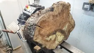 Woodturning - Applewood Stump and Cutting out with the Longer Laser B1 40W