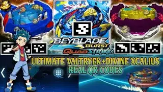 ULTIMATE VALTRYEK V8 DIVINE XCALIUS X8 ALL 2-PACK QR CODES BEYBLADE BURST QUAD STRIKE