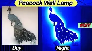 How to make peacock wall lamp |  Peacock Home decoration idea | Diy wall decor | Software Man