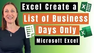 Create a list of working days - Excel WORKDAY function