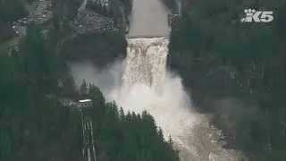 Snoqualmie Falls raging after massive rainfall