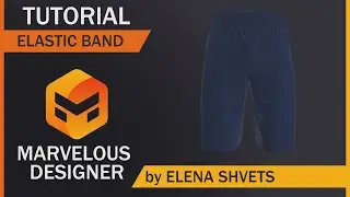 Резинка на шортах за пару минут Marvelous Designer \Elastic band on shorts in a couple of minutes.