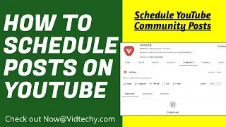 how to schedule posts on youtube