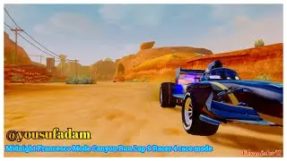 Cars 2 The Video Game | Midnight Francesco - Race Mode (4 Racers) | Canyon Run 9 Laps