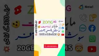 Zong Monthly Social Plus | Rs. 350 PKR | 20GB Data | What Information