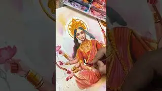 Maa Chandraghanta #navdurga #watercolorpainting