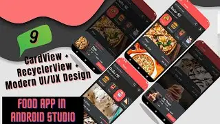 Modern UI/UX Design | RecyclerView | CardView In Android Studio | Food App In Android Studio