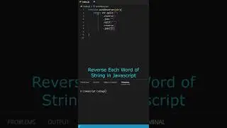 Reverse Each Word of String #shorts #youtube #viral #javascript #programming