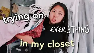 trying on EVERYTHING in my closet for summer (CLOSET CLEAN OUT)