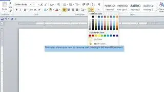 How to Remove Text Shading in MS Word Document