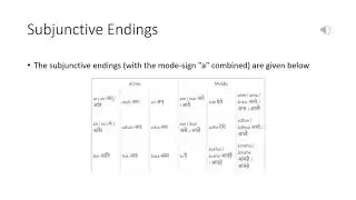 Lesson 47 - Features of Vedic Sanskrit - Tense Systems and the Subjunctive