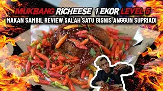 VIRAL! ANGGUN SUPRIADI REVIEW BISNIS BARUNYA SAMBIL MAKAN RICHEESE FLYING CHICKEN LEVEL TERPEDAS!