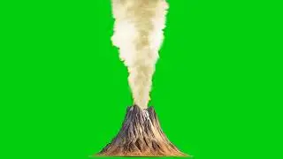 volcano 01 green screen video background #volcano #fog