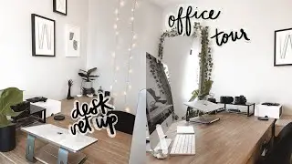 MINIMALIST DESK SETUP + OFFICE TOUR