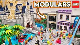 LEGO Amusement Park Modular Buildings Built & Placed!