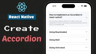 How to implement an Accordion in react-native?