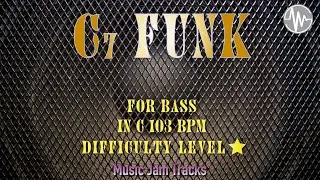 C7 Funk Jam for【Bass】C Major BPM103 | No Bass Backing Track