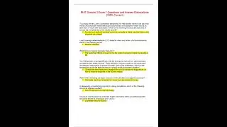 RHIT Domain 3 Exam 1 Questions and Answer Elaborations 100% Correct Solutions pdf