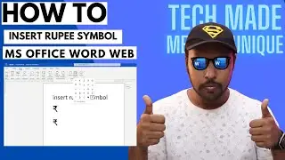 how to insert rupee symbol in ms office word web