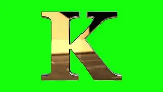 Alphabet K 3D text green screen loop animation stock footage HD - free Download Stock Footage