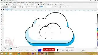 Simple Cloud Vector Design In Coreldraw | Coreldraw Tutorial