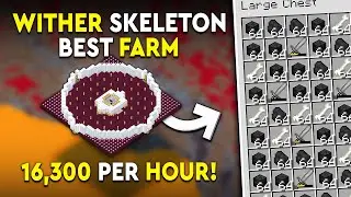 Minecraft Wither Skeleton Farm Tutorial - Simple - 16,300 P/H!