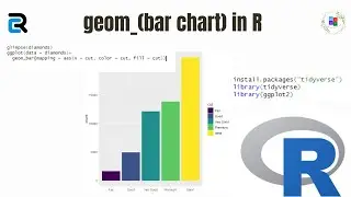 How to create bar chart in R by using geom and ggplot2?