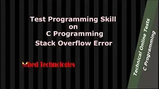 A C programming question on stack overflow error