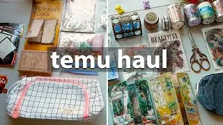 🟧Huge Temu Stationery Haul - Unboxing Journaling supplies ASMR | back to school