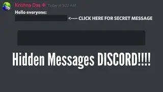 How to Create a Hidden Message in Discord 2019!!!! NEW DISCORD FEATURE!!!!