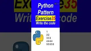 Python Pattern Exercise 35 With solution#shorts #python #pattern #patterndesign #solution #code