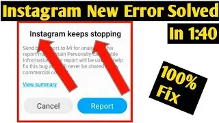 How To Fix Instagram Keeps Stopping Problem Solve In Mi, Poco Redmi, Realme, Vivo, Oppo