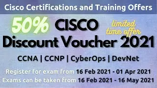 Cisco Discount Voucher 2021 (50%) | CCNA | CCNP | DevNet | CyberOps