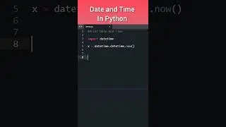 Display date and time using python in 1 min #shorts