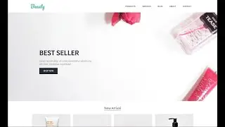 Create a Makeup Online Store Home Page using CSS and Javascript