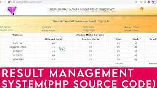 Student result management system in PHP and MYSQL | PHP Source Code