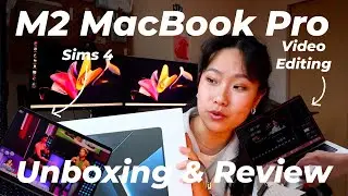 14" M2 MACBOOK PRO UNBOXING & IMPRESSIONS for final cut pro video editing and sims 4 gaming