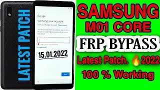 SAMSUNG M01 CORE FRP BYPASS Latest Version 🔥