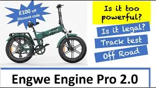 Powerful Electric Folding Rugged Bike  - Engwe Engine Pro 2.0  Review, Track Test and Discount Code