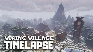 Snowy Viking Village | Minecraft Timelapse