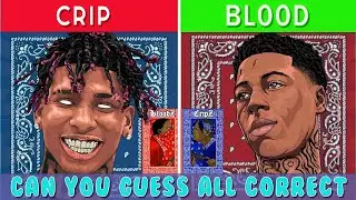 Can You Guess If The Rapper is Crip 🟦 Or Blood 🟥| Hard Rap Quiz (99.9% Will Fail) | Rap Quiz 2023 |