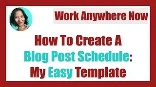 How to Create A Blog Post Schedule with My Easy Template