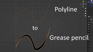 Polyline to Grease pencil tutorial in blender