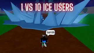 SURVIVING AGAINST 10 ICE USERS WITHOUT JUMPING!!!