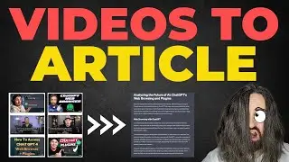 🔥New ChatGPT Plugin Converts Multiple YouTube Videos to an Article