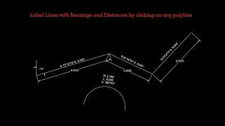 AutoCAD lisp: Label Lines with Bearings and Distances by clicking on any polyline